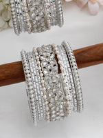 Yasmin Bangle Set-Silver