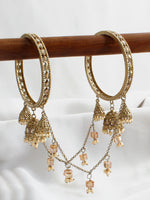 Shairy Jhumki Bangle Set-Gold