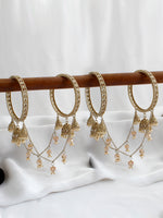 Shairy Jhumki Bangle Set-Gold