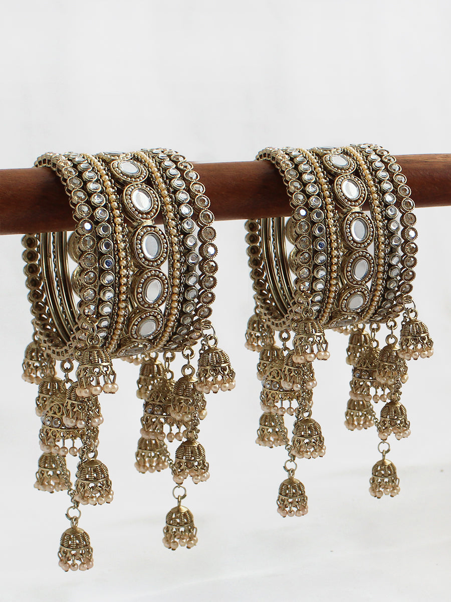 Roshini Mirror Bangle Set / Stack-Gold