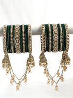 Anaya Bangle Set / Stack-Green