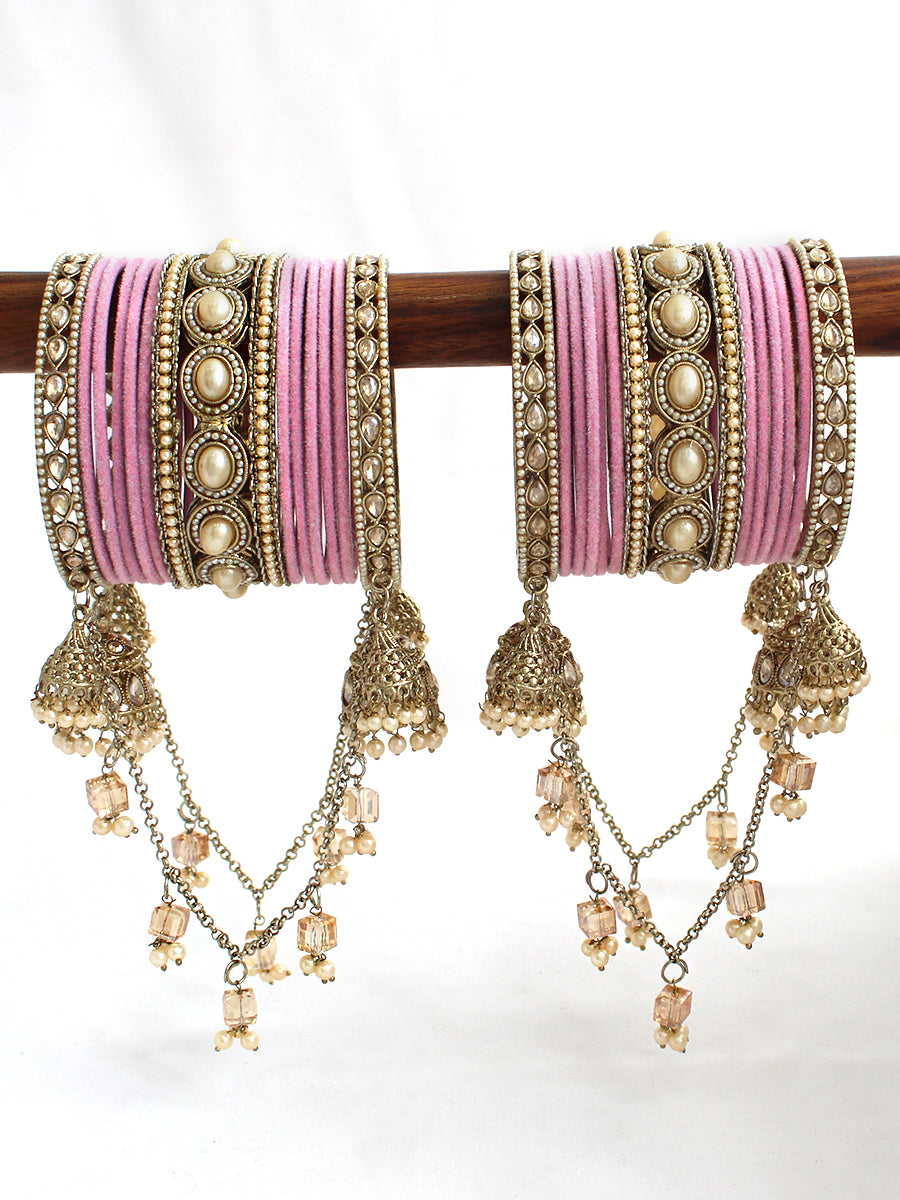 Vihani Bangle Set / Stack-Pink