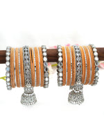 Sumona Bangle Set / Stack-Peach