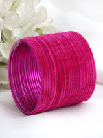 Dhaani Kids Bangle Set-Hot Pink