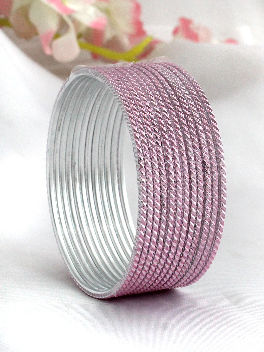Veda Bangle Set-Pastel Pink