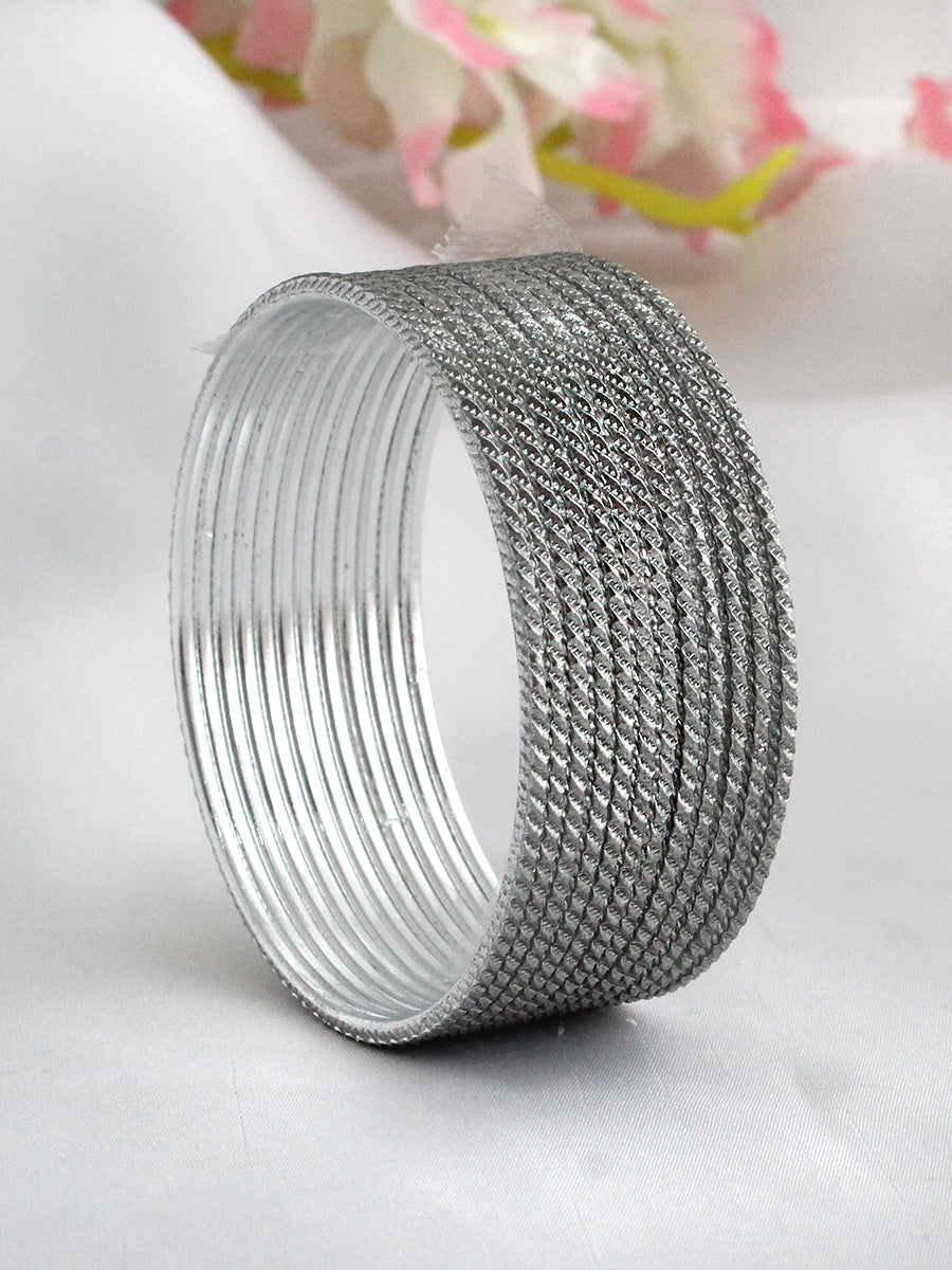 Veda Bangle Set-Grey