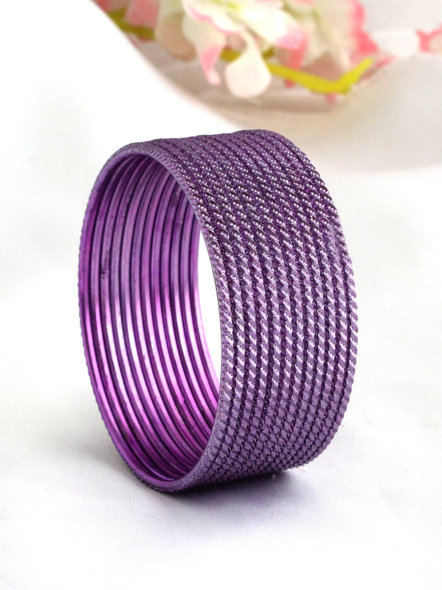 Veda Bangle Set-Purple