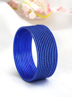 Veda Bangle Set-Blue