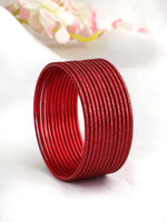 Misha Bangle Set-Maroon