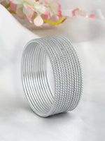 Veda Bangle Set-Silver