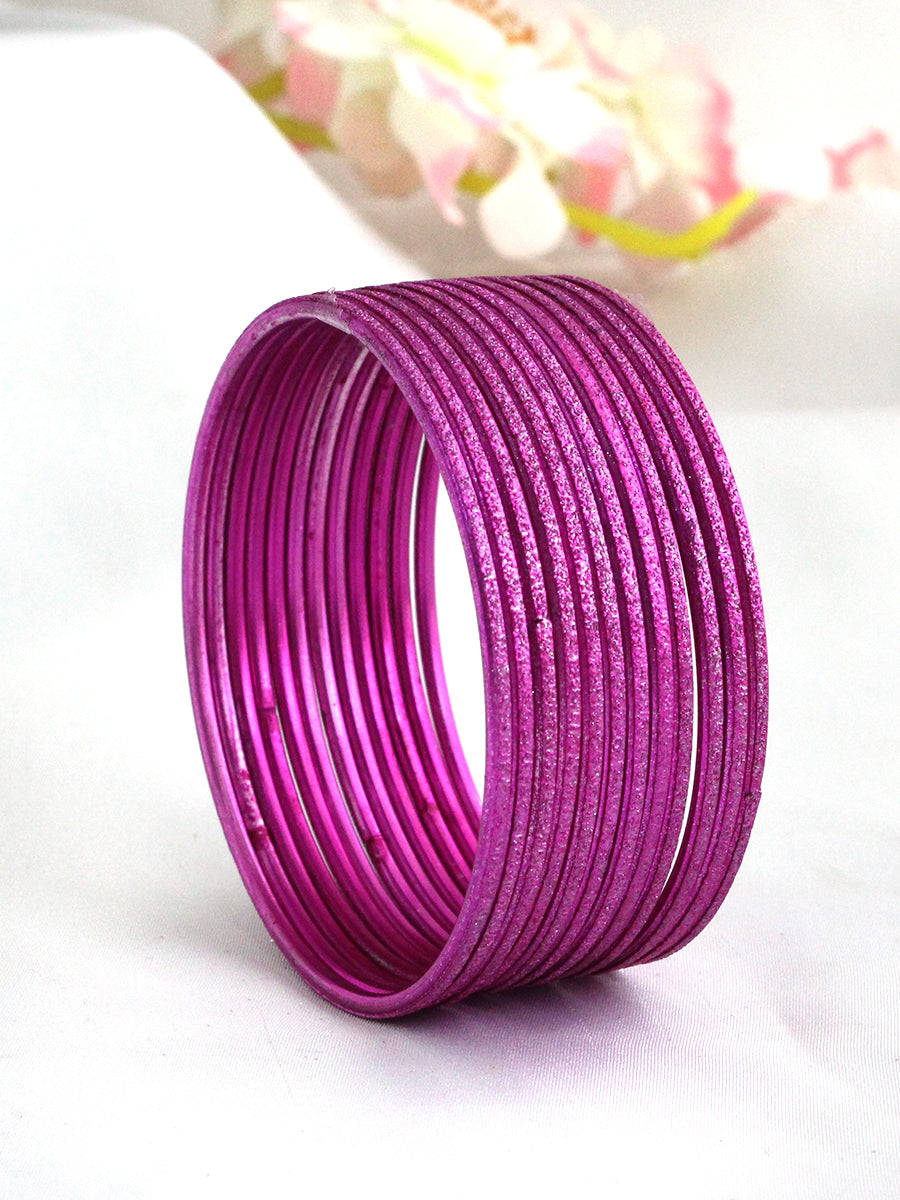 Misha Bangle Set-Hot Pink