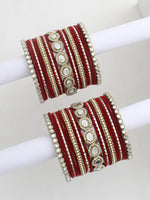 Takshi Bangle Set / Stack-Maroon