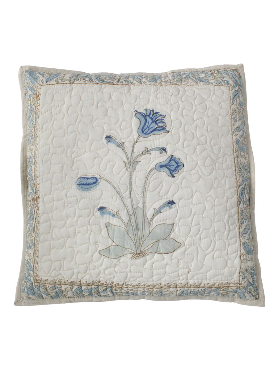 Blue Orchid Hand Block Cushion Covers – Set of 5