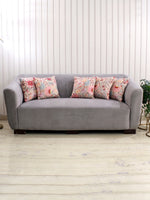 Pink Blossom Floral Hand Quilted Cushion Cover-Set of 5-Pink