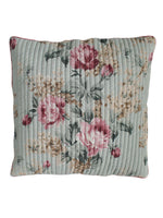 Mint Blossom Hand Block Print Cushion Cover-Set of 5-Mint Green