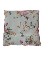 Mint Blossom Hand Block Print Cushion Cover-Set of 5-Mint Green