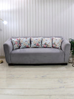Mint Blossom Hand Block Print Cushion Cover-Set of 5-Mint Green