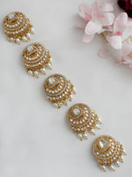 Ubika Hair Accerory / Braid Pin set Kundan Hair Jewelry for South Asian Brides-Gold
