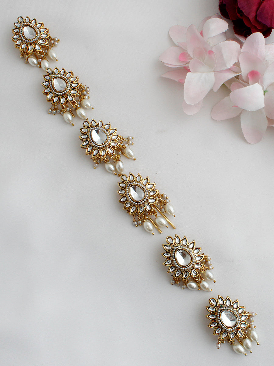 Udvi Hair Accessory / Braid Pins Bollywood Style Hair Accessories for Wedding Looks-Gold