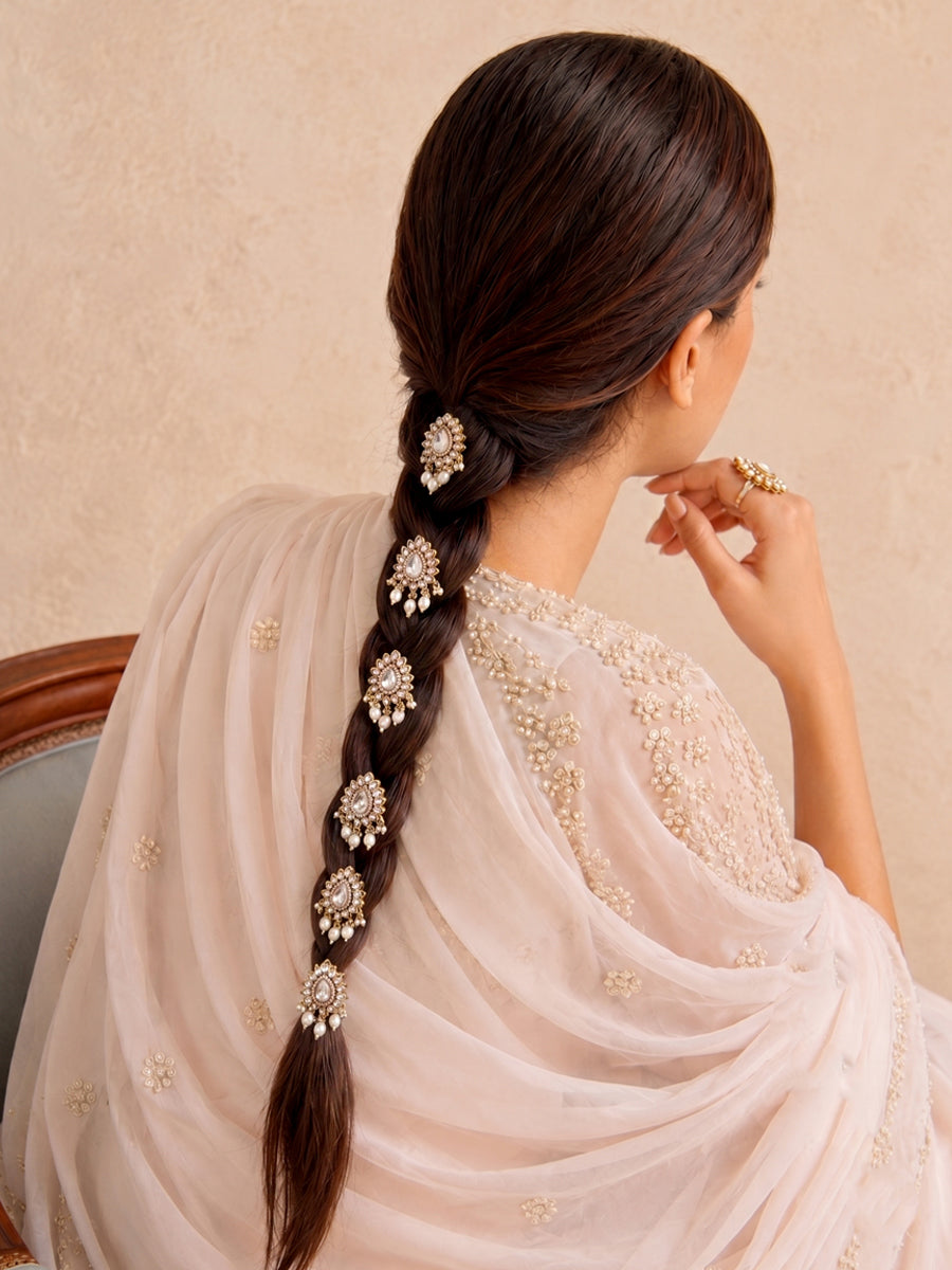 Udvi Hair Accessory / Braid Pins Bollywood Style Hair Accessories for Wedding Looks