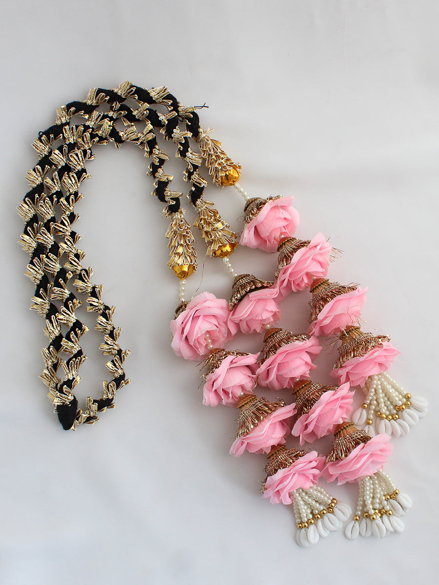 Manpreet Floral Paranda Decorative Punjabi Parandi for Festive Styling-Pastel Pink