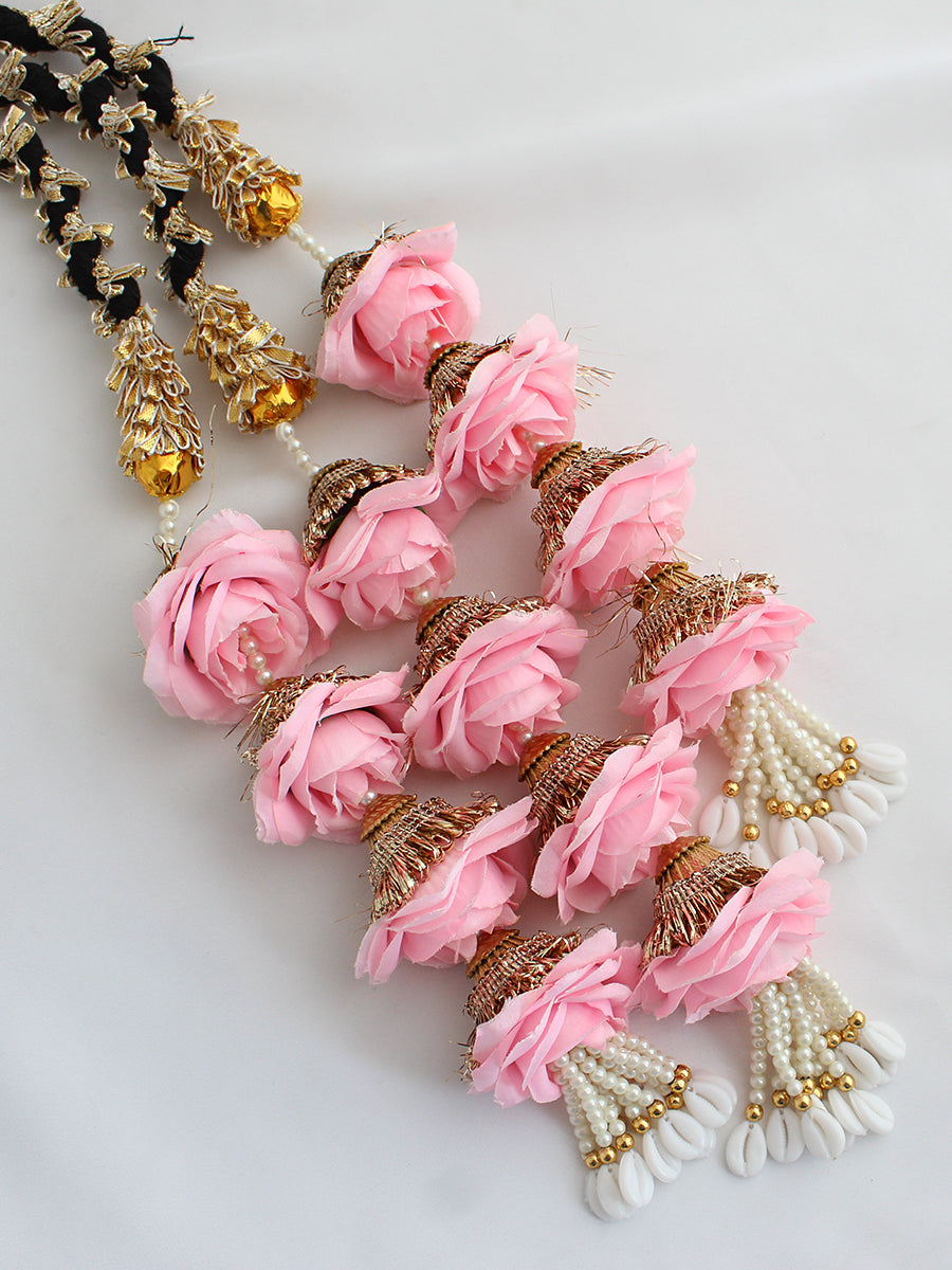 Manpreet Floral Paranda Decorative Punjabi Parandi for Festive Styling-Pastel Pink