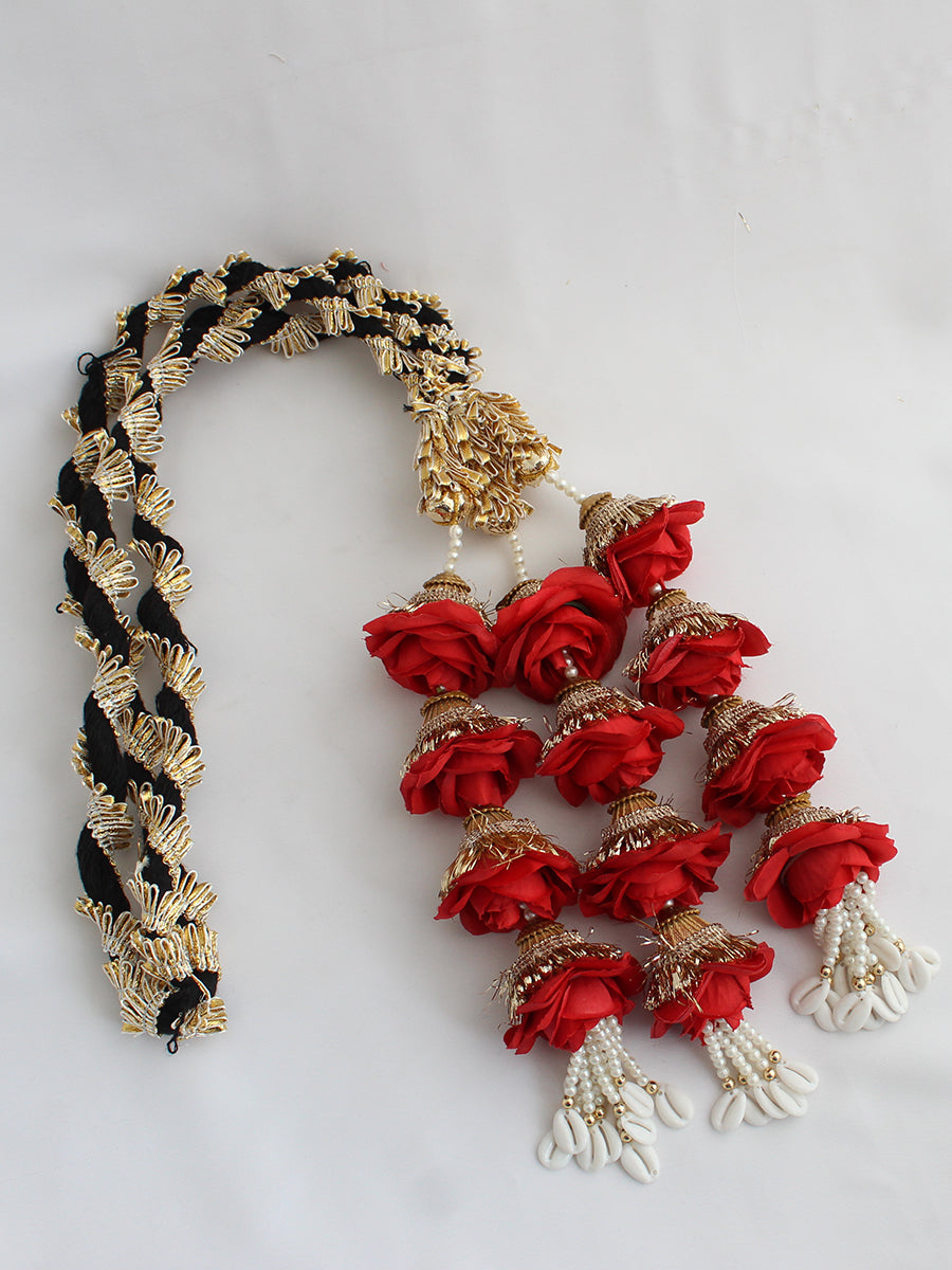 Manpreet Floral Paranda Decorative Punjabi Parandi for Festive Styling-Maroon