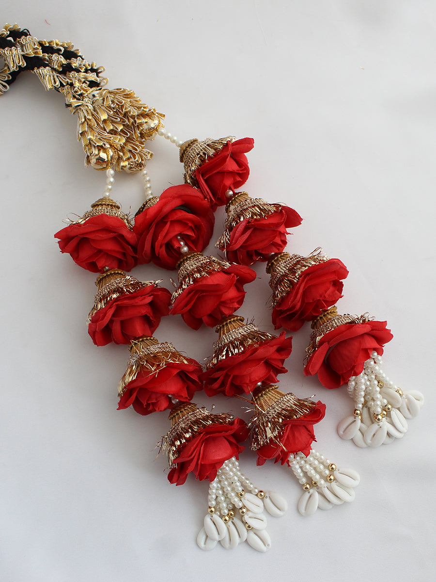 Manpreet Floral Paranda Decorative Punjabi Parandi for Festive Styling-Maroon