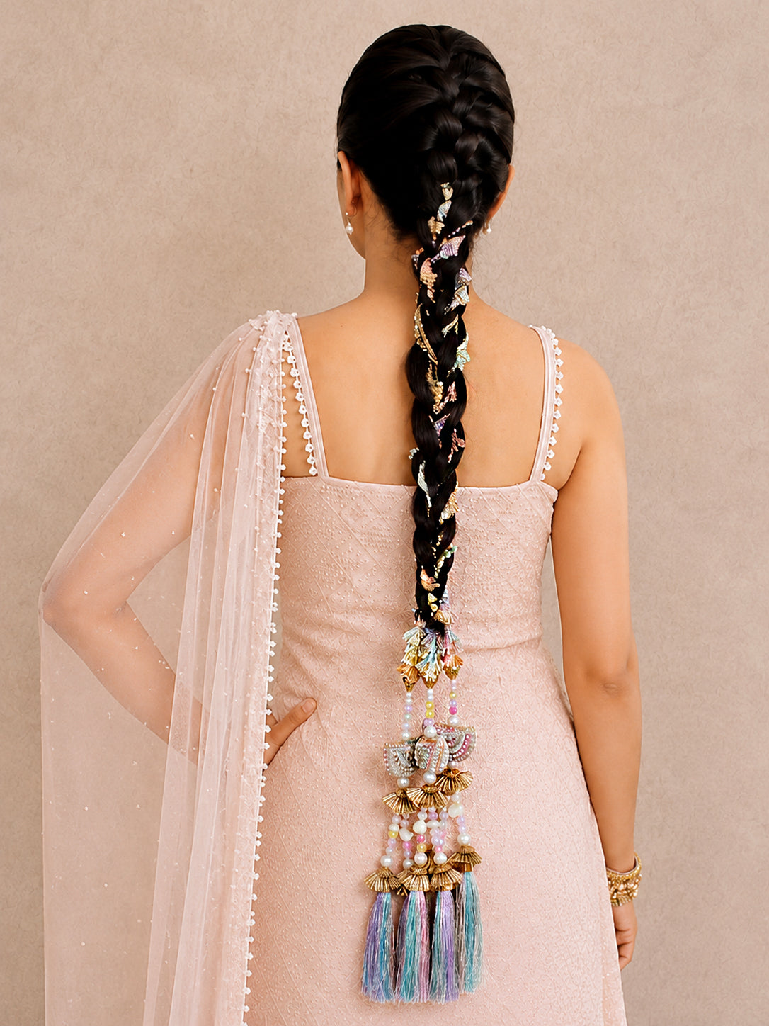 Sargun Paranda / Parandi South Asian Hair Parandi for NRI Brides-Multicolor