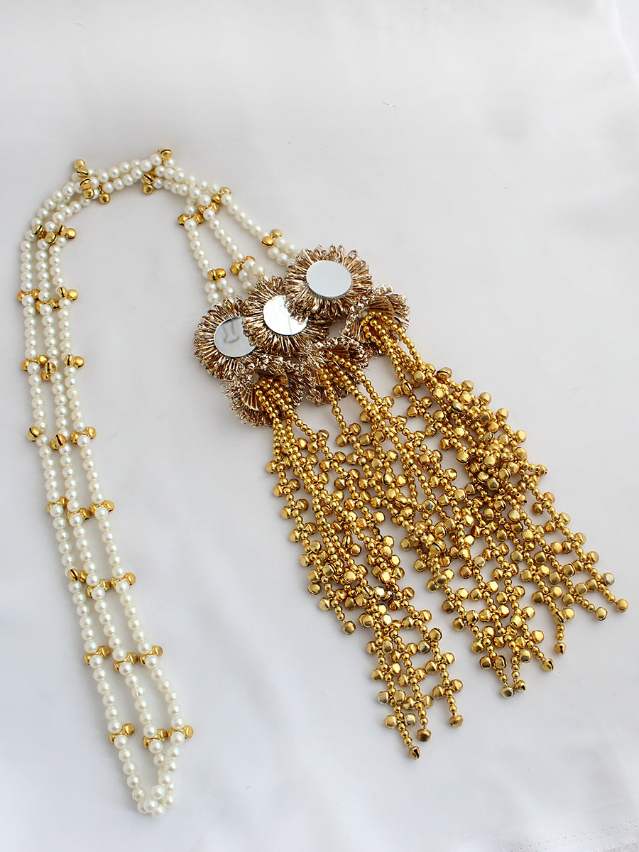 Noor Paranda Traditional Desi Parandi for Cultural Celebrations-Gold