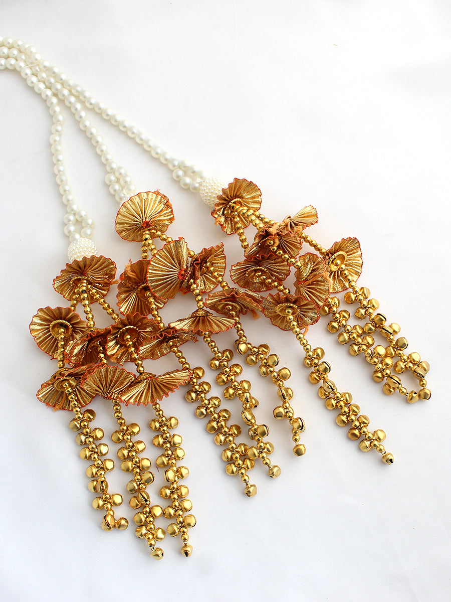 Seerat Paranda Gold Tassel Parandi for South Asian Brides-Gold