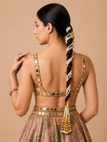 Manreet Paranda Indian Hair Parandi with Fast International Shipping-Gold