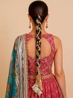 Ishani Warp Parandi / Paranda Traditional Punjabi Hair Parandi for Weddings-Gold