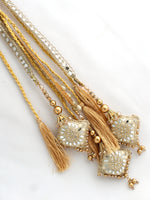 Ishani Warp Parandi / Paranda Traditional Punjabi Hair Parandi for Weddings-Gold