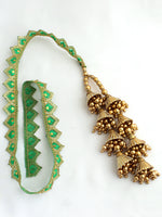 Gurleen Wrap Parandi / Paranda Ethnic Indian Parandi | Ready-to-Ship Inventory-Green