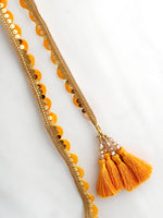 Anandi Warp Parandi / Paranda Indian Hair Parandi with Fast International Shipping-Marigold
