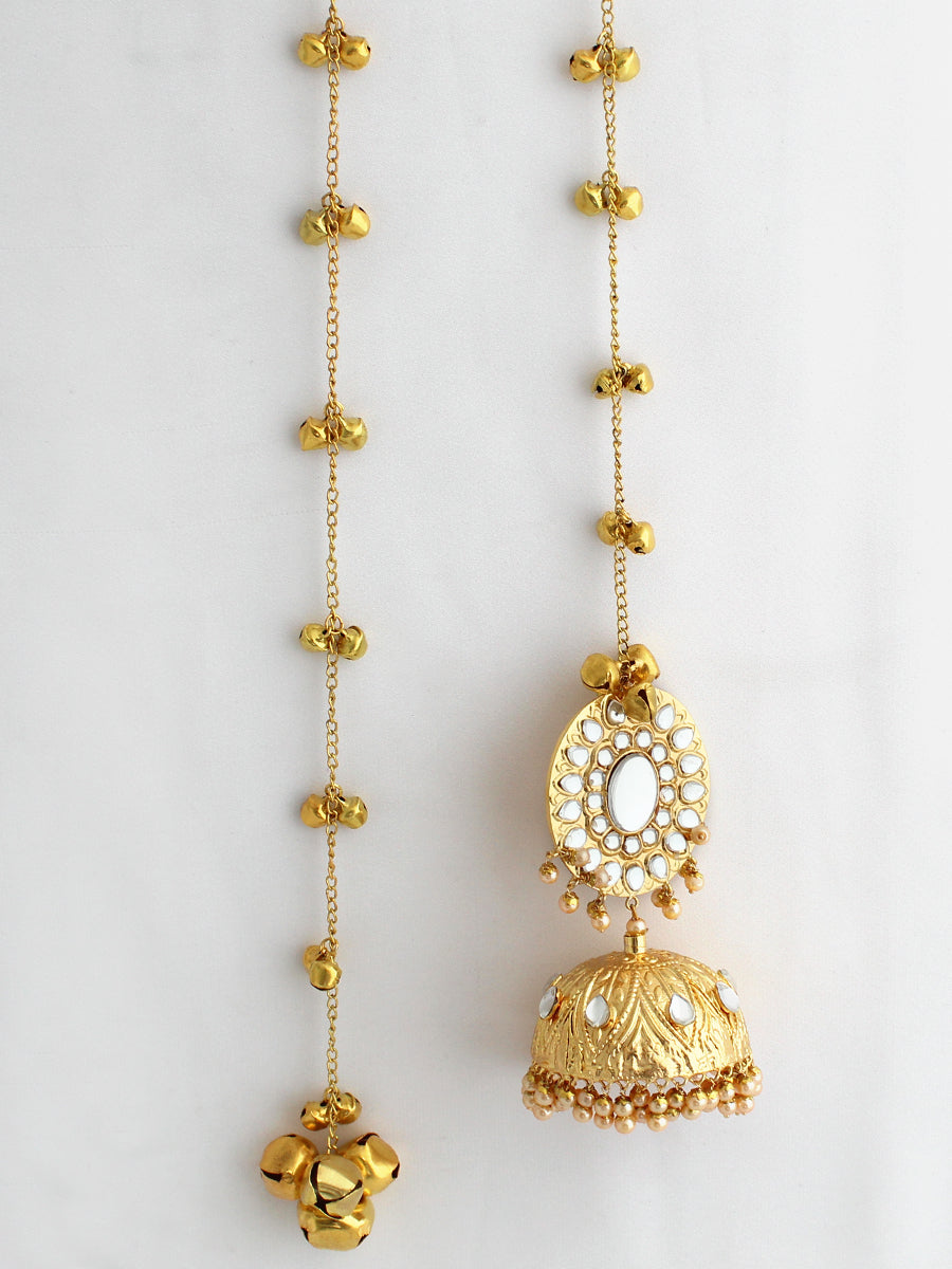 Shampa Warp Paranda Indian Hair Parandi with Fast International Shipping-Gold