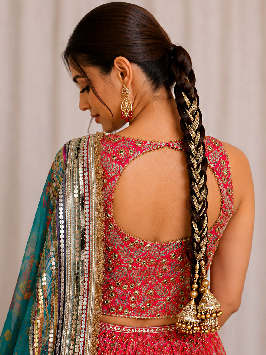 Savira Parandi / Paranda Handmade Bridal Parandi for Mehndi & Sangeet-Antique Gold
