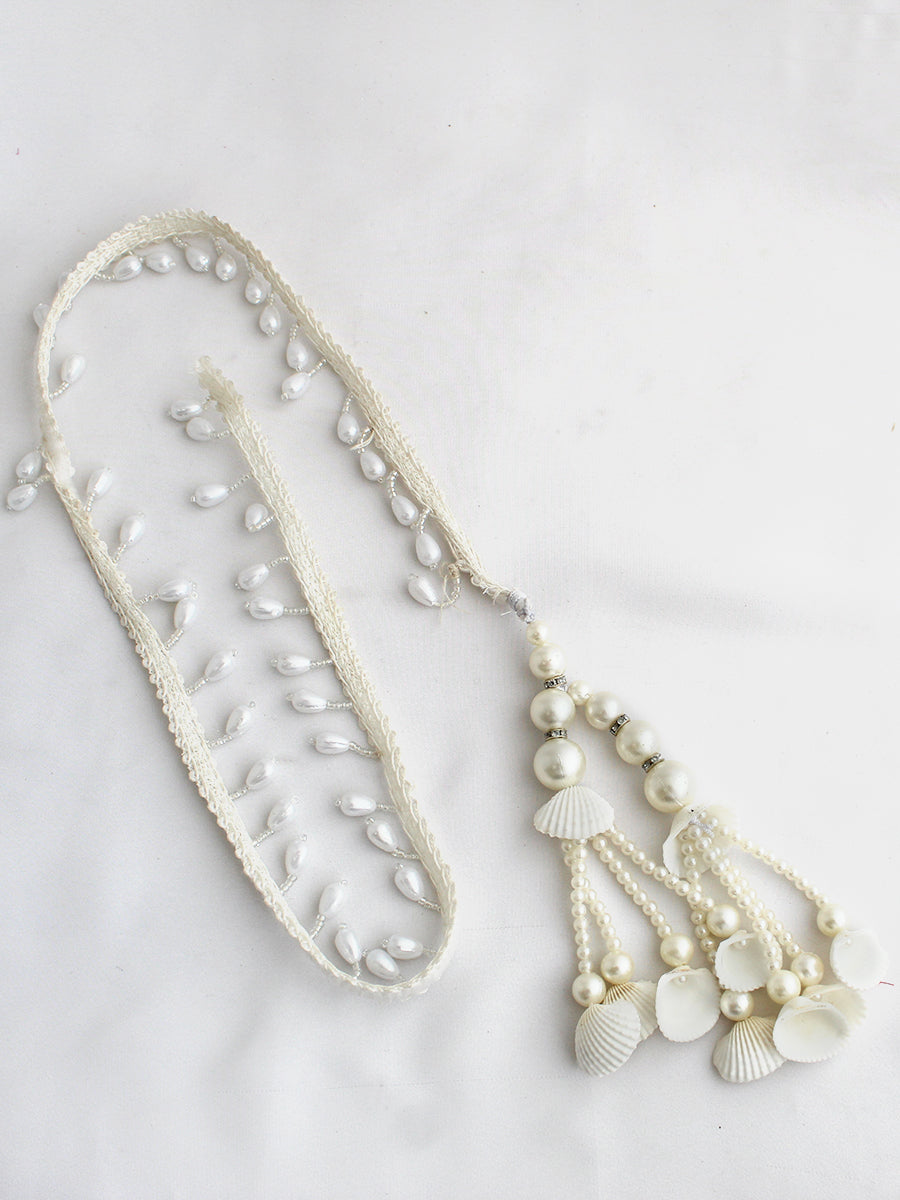 Sehaj Wrap Pranadi / Paranda Ready-to-Ship Parandi | Worldwide Delivery-White