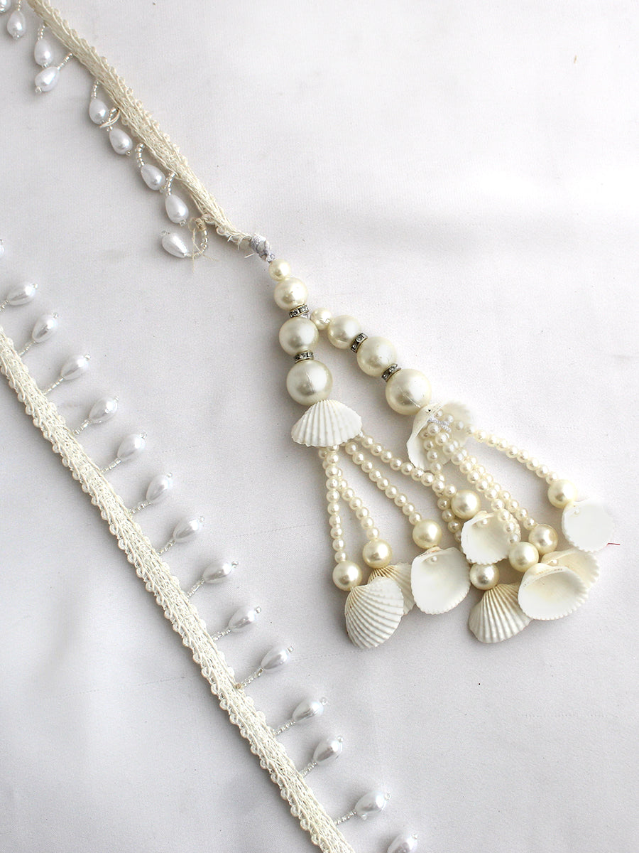 Sehaj Wrap Pranadi / Paranda Ready-to-Ship Parandi | Worldwide Delivery-White