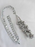 Sifat Wrap Parandi / Parandi Handmade Bridal Parandi for Mehndi & Sangeet-Silver