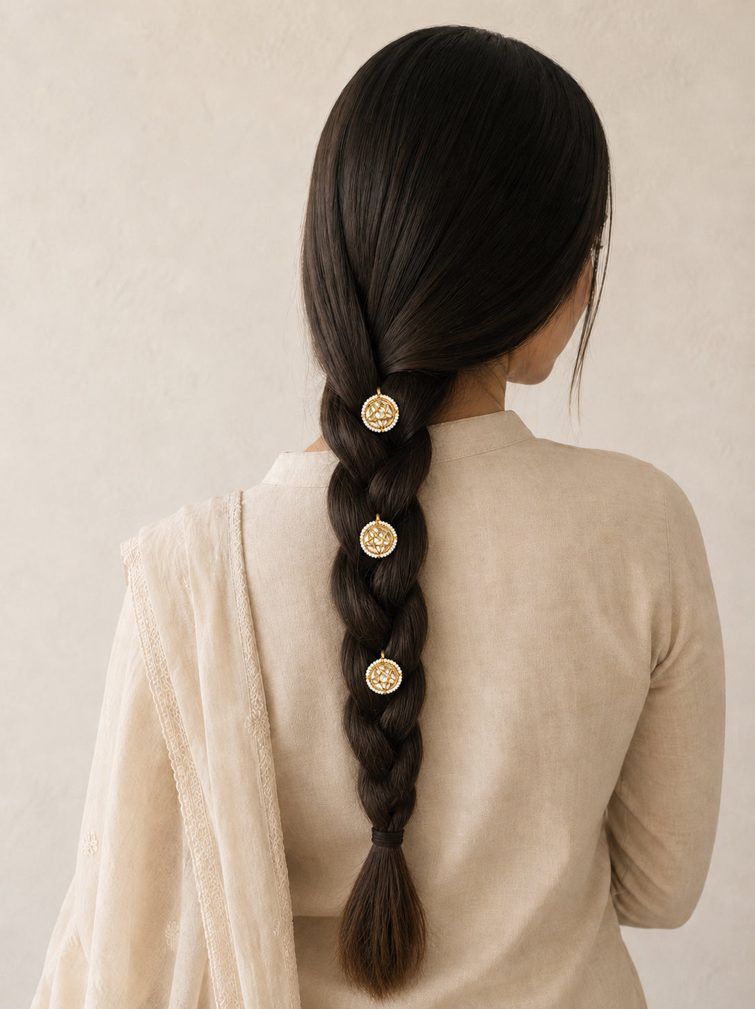 Meera Braid Pins Ethnic Hair Jewelry with Fast International Shipping-Gold
