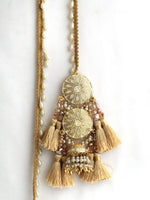 Shirin Warp Paranda Traditional Punjabi Hair Parandi for Weddings-Gold