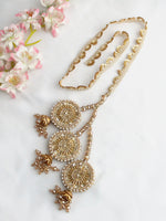 Nargis Warp Paranda for Short Hair Handmade Indian Parandi for Mehndi Functions-Gold