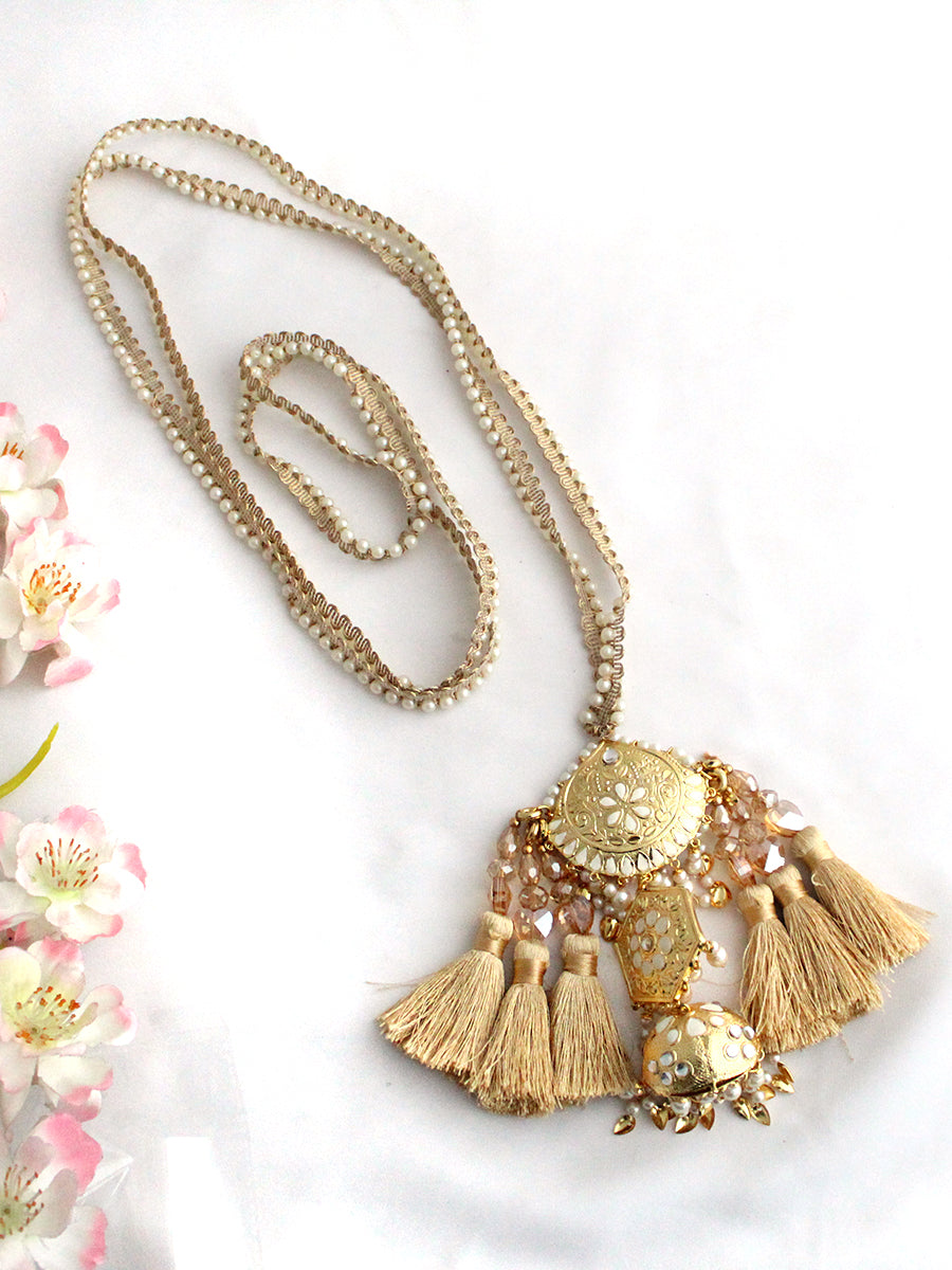 Ayesha Warp Paranda Traditional Punjabi Hair Parandi for Weddings-Gold