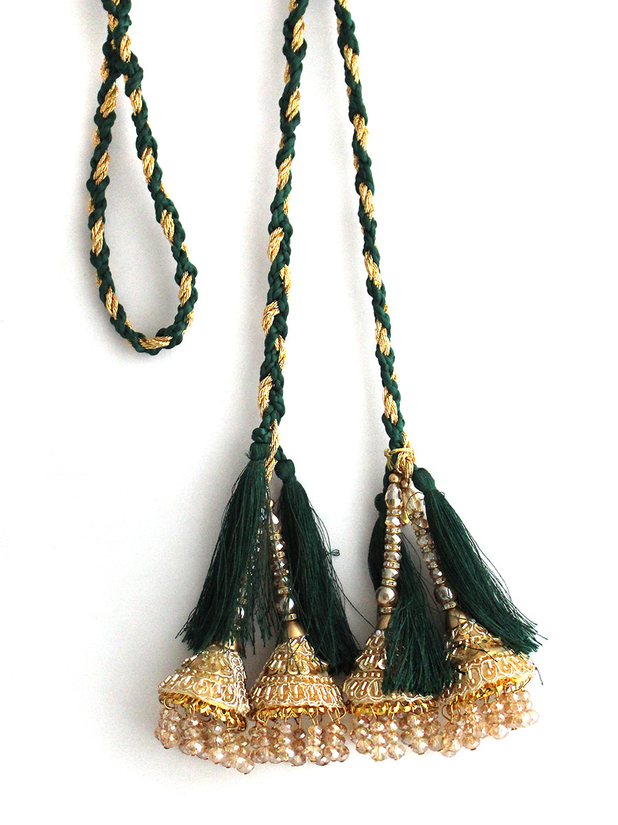 Navira Wrap ParandaDecorative Punjabi Parandi for Festive Styling-Green