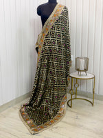 Keesha Dupatta - Bottle Green 