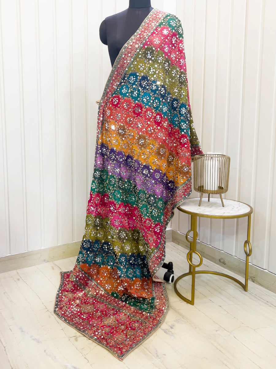 Rasika Dupatta - Multicolor