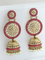 Jaanvi Earrings-Hot Pink