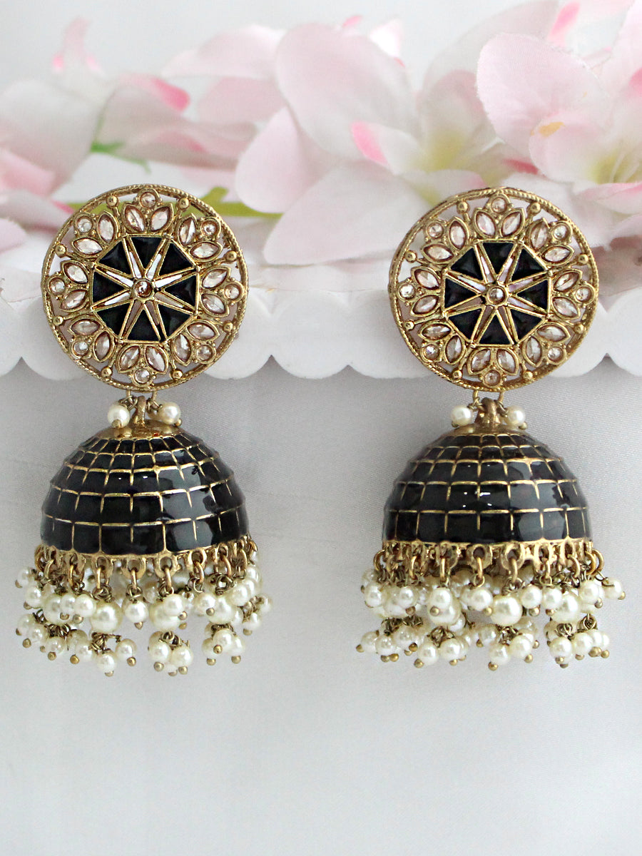 Heena Earrings-Black